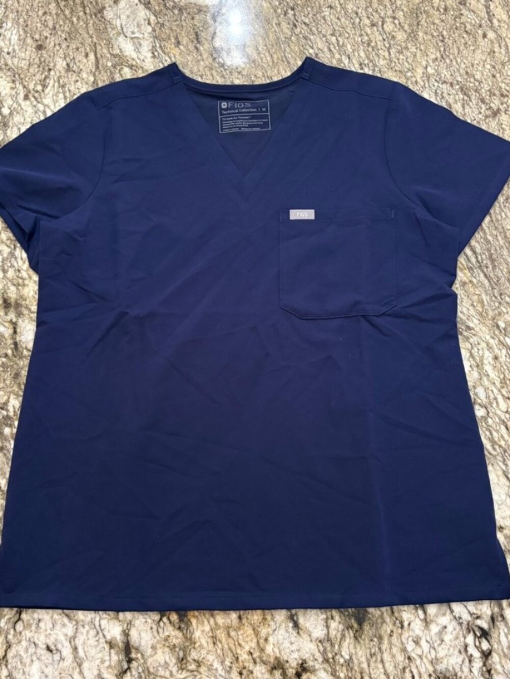 FIGS Navy Blue Scrub Top
